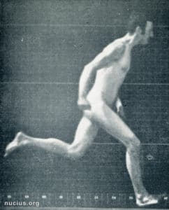 Movement phase of a running man