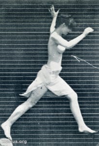 Woman. Jumping on Step-Stones (III)